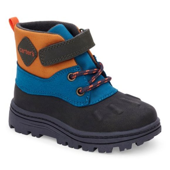 Carter's Blue & Orange Color Block Ankle Boot - Picture 1 of 5